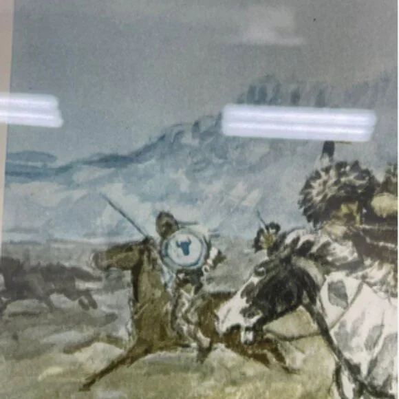 Charles M Russell Battle Between Blackfeet and Piegans 1897 - Picture 5 of 6